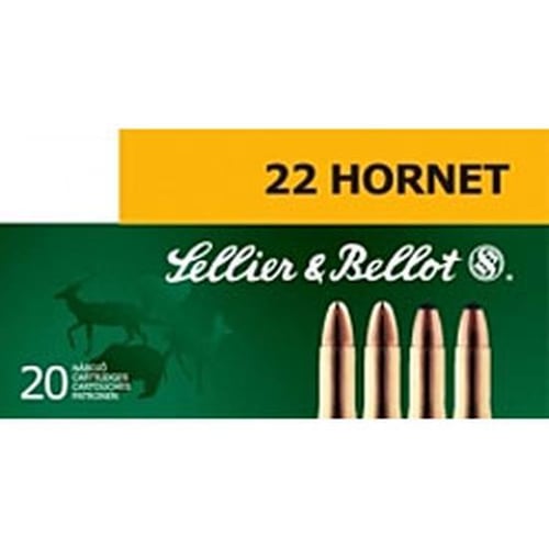 Sellier & Bellot SB22HA Rifle  22 Hornet 45 gr Full Metal Jacket 20 Per Box/ 90 Case